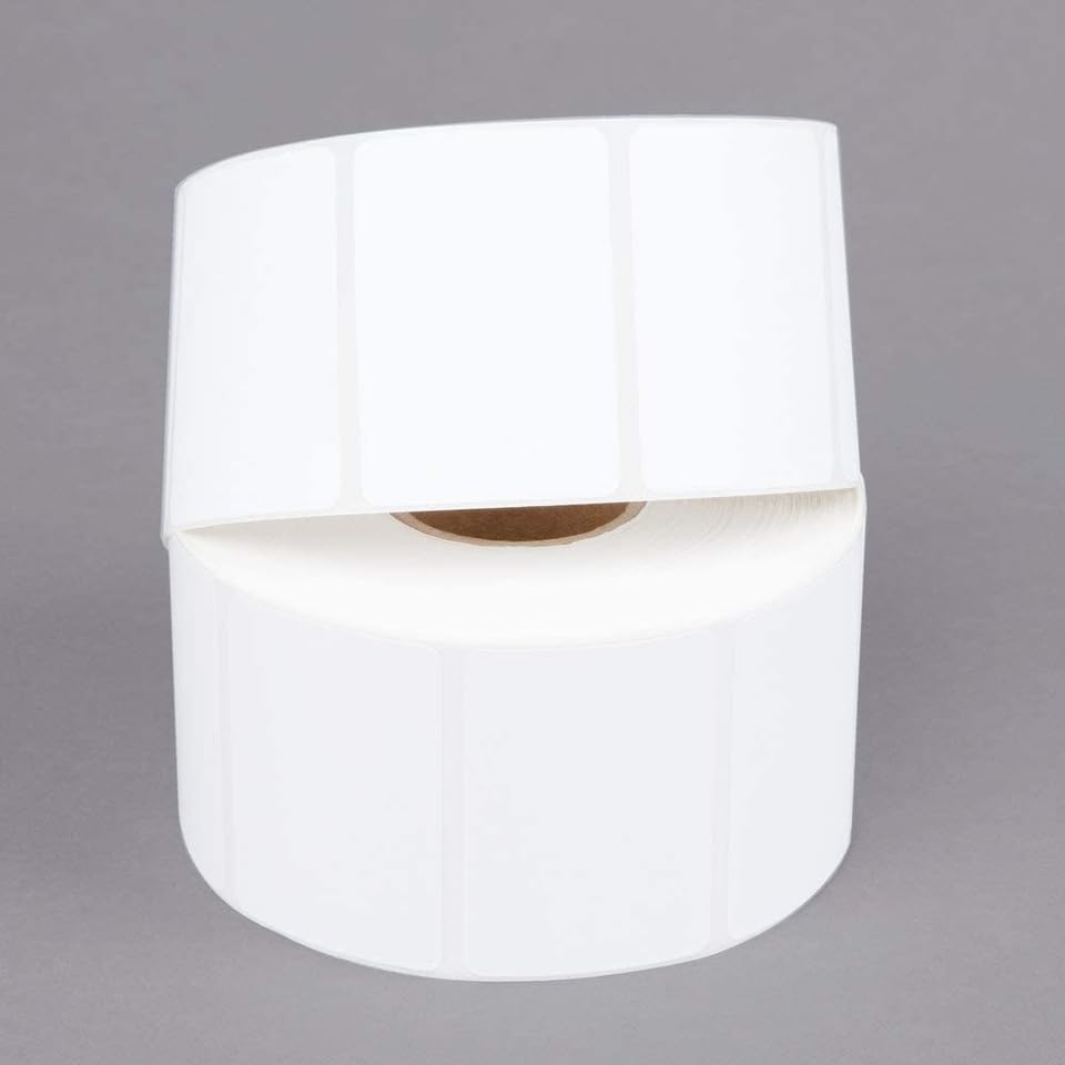 MNM Scales Case of Blank Thermal Label for Detecto DL1030, 12 Rolls/Each Roll 750 Labels
