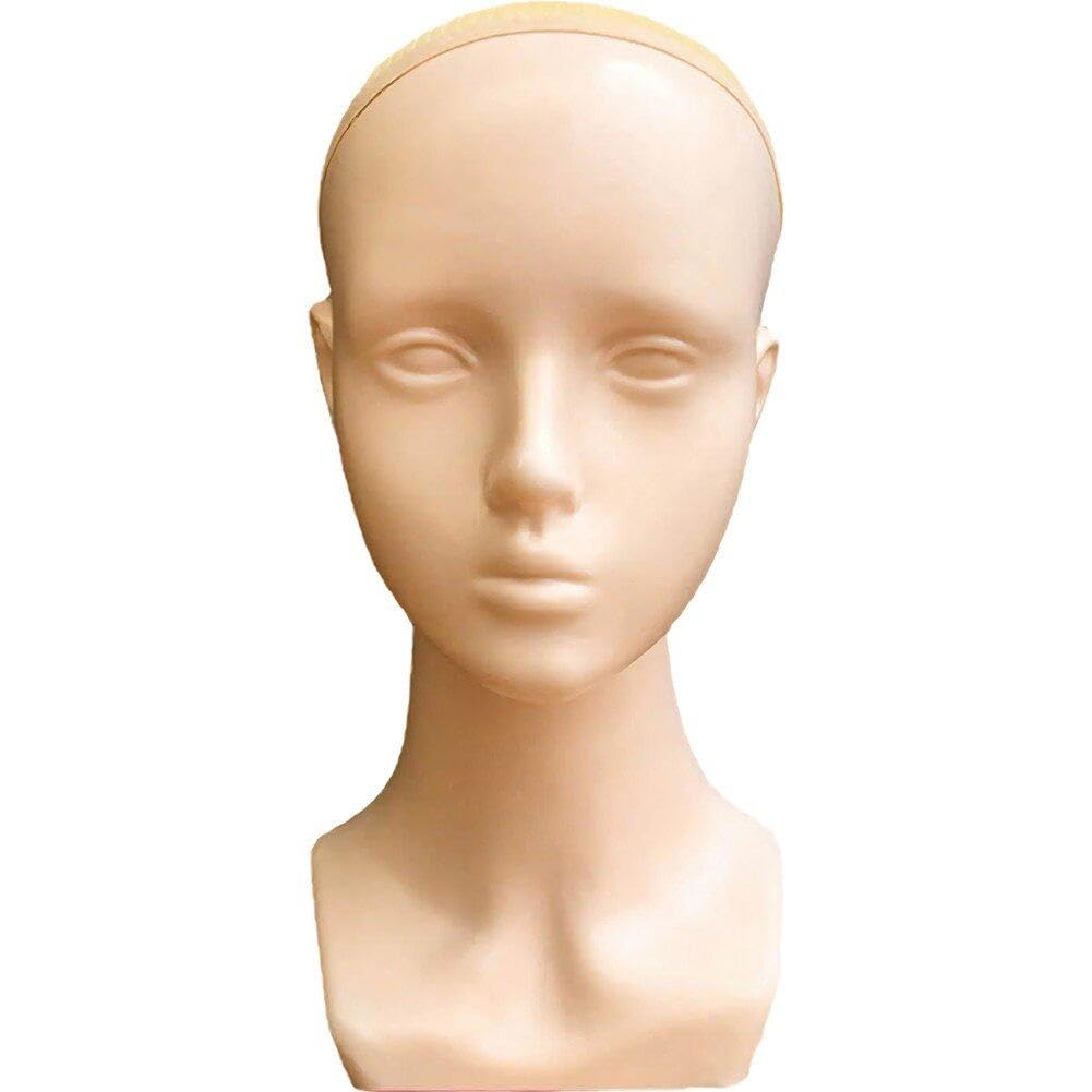 Cabeza de maniquí realista con hombros para lucir pelucas y practicar maquillaje con estilo