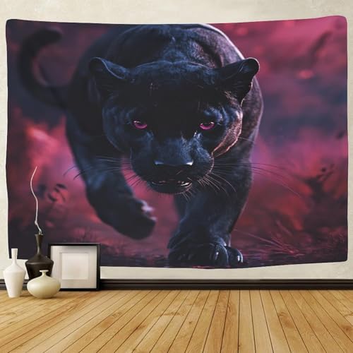 Couverture murale imprimée léopard 3D en polyester doux de salon - 2