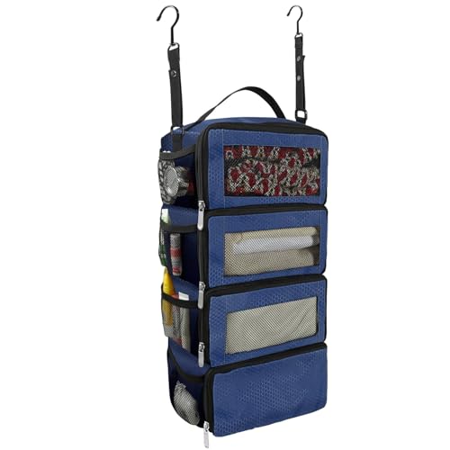 Olosar Organiseur de valise, organiseur de bagages de voyage portable à suspendre, étagères de voyage pliables à suspendre - Cubes d'emballage de...