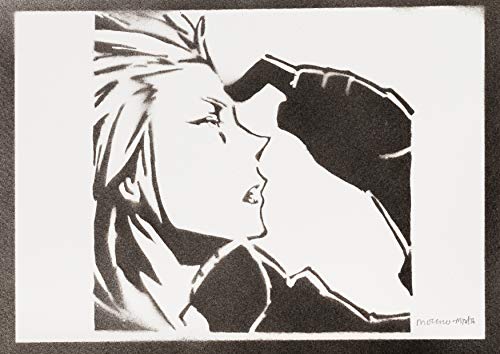 Poster Kingdom Hearts Axel Grafiti Hecho a Mano - Handmade Street Art...