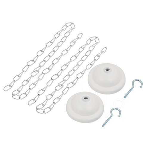 Ruilogod 2 stücke 50 cm länge edelstahl lampenkette w schraubhaken abdeckung cap