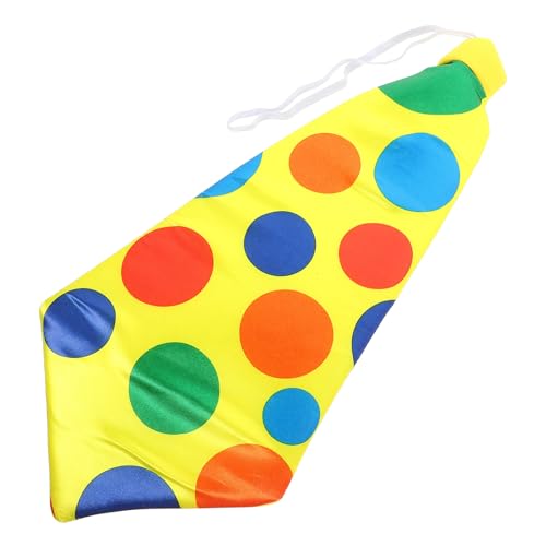 Cravate de clown colorée à pois VILLCASE en satin avec élastique pour déguisement de fête