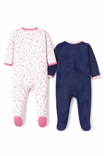 Image of TuddyBuddy Baby Girl's Cotton Printed Full Sleeves Sleepsuit /Footed Rompers for Baby Girl