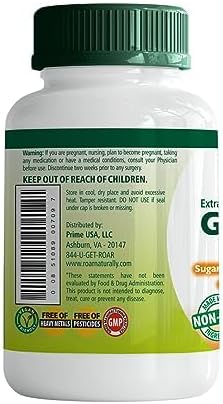 Miniatura 7 de ROAR TO LIFE .......... NATURALLY Gymnema Sylvestre 1200 mg (máxima potencia) Extracto de plantas ayurvédicas Cápsulas vegetales Suplemento tabletas