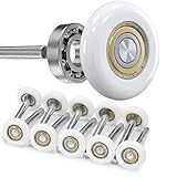 Terpheety Nylon Garage Door Rollers 10 Pack - 2' Quiet Garage Door Wheels Replacement with 6200-zz Bearings...