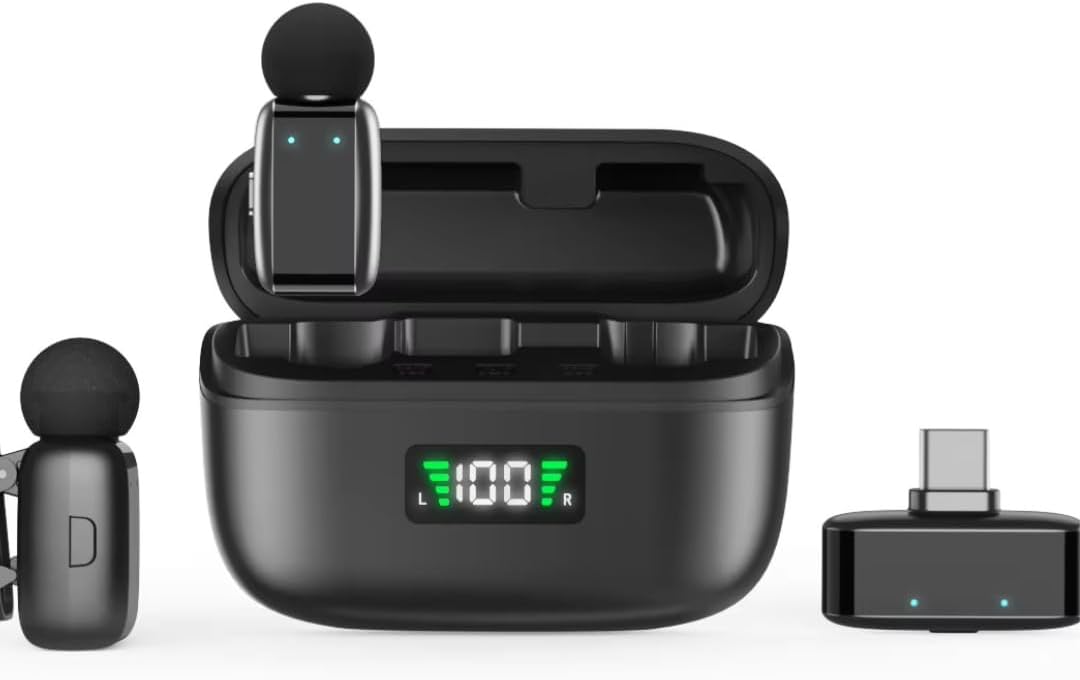 Wireless Bluetooth Earbuds with LED Display Charging Case – True Wireless Headphones with Touch Control, Digital Battery Indicator, Noise Reduction & Clear Mic سماعات بلوتوث لاسلكية