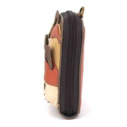Image of CHALA RFID Cute-C Credit Card Holder Wallet Wristlet - Women Faux Leather Cute-C with Strap