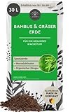 Bambuserde & Gräsererde 30 L - Bambus Erde mit 100 Tage NPK Dünger für kräftige Pflanzen - Luftig lockere Erde für Bambus & Gräser Arten - Erde für Bambus, Ziergräser & Pampasgras