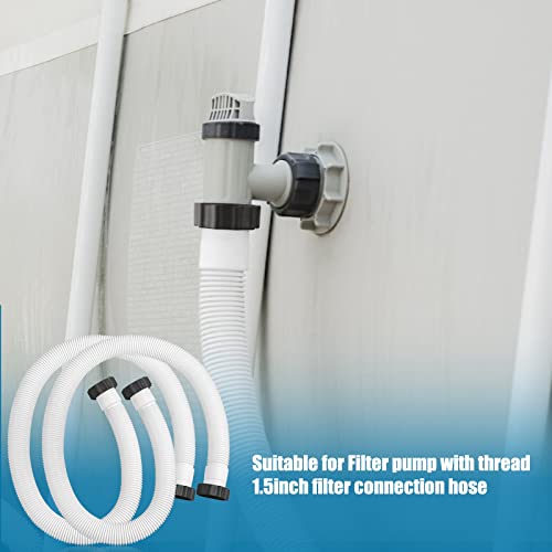2 Pieces Pool Pump Replacement Hose 1.5 Inch Diameter 59 Inch Long Pool Filter Pump Hose White Pool Hose Compatible With 29060E Filter Pumps And Saltwater Systems #TOP6