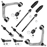 Detroit Axle - 2WD Front 12pc Suspension Kit for 2003-2006 Dodge Ram 2500 3500 [8-Lug] 2004 2005, 2 Upper Control Arms, 2 Lower Ball Joints, 4 Inner & Outer Tie Rods, 2 Sway Bars, 2 Boots Replacement