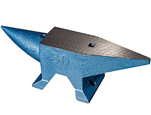 Holymus Pro 66lb Anvils for Blacksmithing, Premium Hardened 50hrc Steel Anvil, 66 Pound Blacksmith Anvil, Round Horn Cast Steel Anvil Forged Anvil Blacksmith Tool for Solid Metal Work Heat Treated
