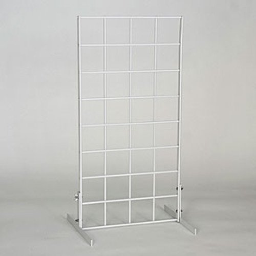 Countertop Grid Unit in White 1 W x 2 H Feet with Grid Legs