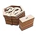 jieGorge 1-20 numeri da tavolo in legno con base per compleanno, matrimonio, decorazione per la tavola, decorazione per la casa, Natale, Capodanno (cachi) immagine