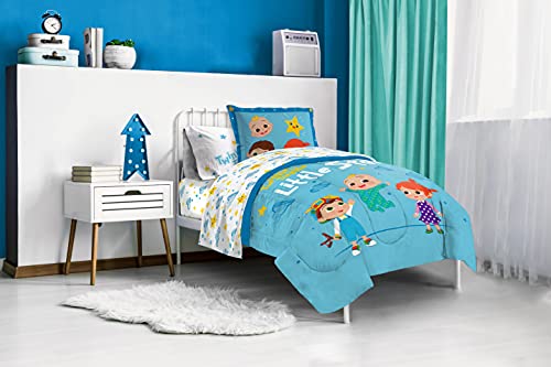Image of Jay Franco CoComelon Little Star 7 Piece Full Size Bed Set - Includes Comforter & Sheet Set - Bedding Features JJ, YoYo, & Tomtom - Super Soft Fade Resistant Microfiber (Official CoComelon Product)