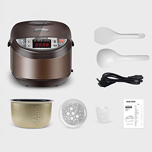 Olla arrocera, doméstica 5L-900W, 8 menús de Funciones, Cita Las 24 Horas, Aislamiento Inteligente, con vaporera, Adecuada para 5-8 Personas