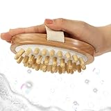 Massagebürste für den Körper | Manuelle Körpermassagebürste | Entspannungs-Massagekamm aus Holz...