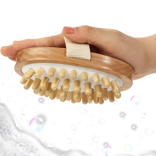Tuxuseo Cepillo De Masaje Para Todo El Cuerpo - Cepillo Masajeador Corporal De Mano - Peine De Madera Relajante Para Cuidado Diario En Casa Y Viaje