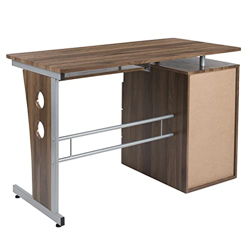 Flash Furniture Joshua Rustic Walnut Pedestal Desk #TOP23