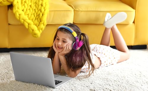 eKids Trolls Band Together Bluetooth Headphones for Kids, Wireless Headphones with Microphone Includes Aux Cord, Volume Reduced Kids Foldable Earphones for School, Home, or Travel