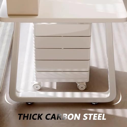 Bureau d'étude blanc de 100cm parfait pour télétravailler dans un petit salon - 6