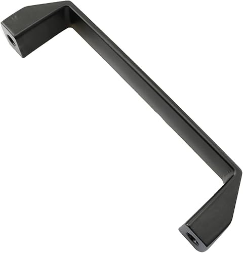 Vista 21 de Paquete de 2 manijas industriales rectangulares de aleación de aluminio plateado para 20 series de accesorios de perfil de extrusión de aluminio