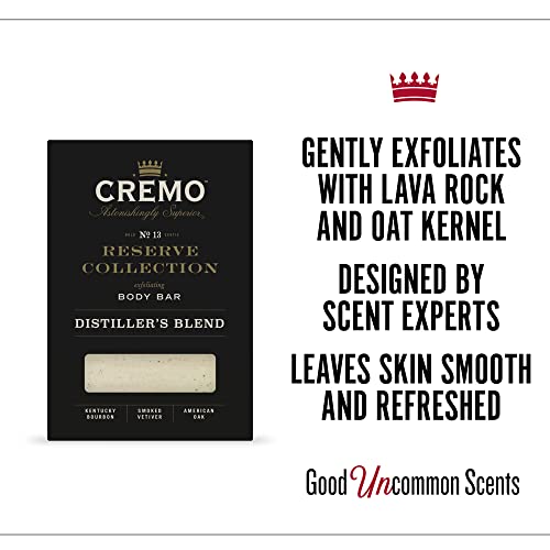 Cremo Exfoliating Body Bars Distiller's Blend (Reserve Collection) - A Combination Of Lava Rock And Oat Kernel Gently Polishes While Shea Butter Leaves Your Skin Feeling Smooth & Healthy (Pack Of 3) #TOP2