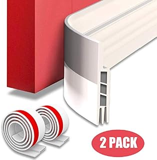 2 Pack Door Draft Stopper Silicone Under Door Sweep for Exterior and Interior
