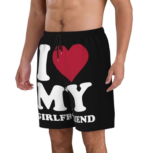 I Love My Girlfriend Trunks Mans Swim Trunks Quick Dry Swimming Shorts Board Shorts2