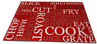 Acense Tempered Glass Worktop Saver, Toughened Glass, Smooth Edges, Rounded Corners, Chopping Board, Non-Slip Rubber Feet, Multi-Purpose, Stain-Resistant 40 x 30 cm (Multicolor)