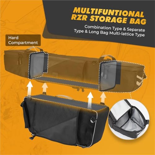 Sac de rangement UTV premium en nylon 1680D ultra-résistant pour RZR Turbo - 5