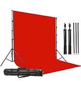 GIFTMAX Background for Photography with Stand Backdrop Support Kit Foldable with Bag and Curtain ...