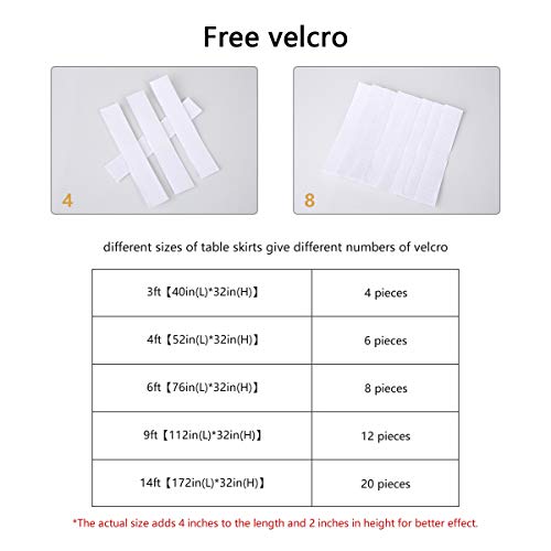 Juya Delight Sequin Table Skirt Rectangle Round Table Cover For Party Wedding Baby Shower Decoration（Rose Gold，L 9(Ft) * H 30In ） #TOP6