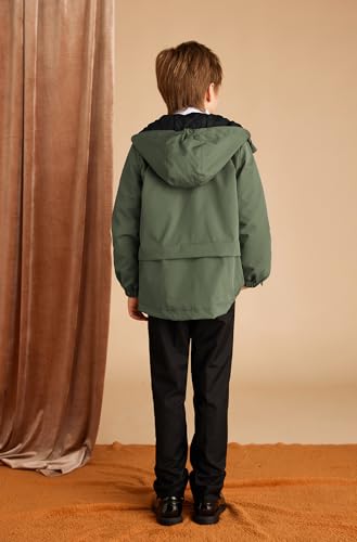 Grace Karin CL2873A24-03_06Y@#HLFYLD Boys' Watertight Jacket Boys' Active Fall & Winter Hooded Raincoat thumb #1