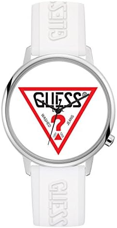 GUESS Damenuhr GW0694L1 – Blaues Silikonarmband, Edelstahlgehäuse 38 Mm, Wasserdicht 3 ATM