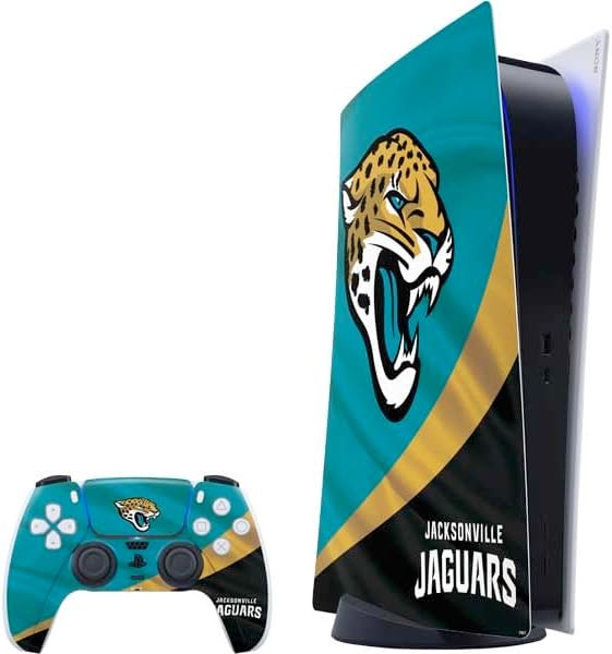 Skinit Decal Gaming Skin Compatible with PS5 Digital Edition Bundle - Officially Licensed NFL Jacksonville Jaguars Design