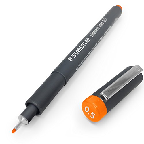 Staedtler 308 Pigment Liner orange 0,5 mm feutre écriture dessin précis