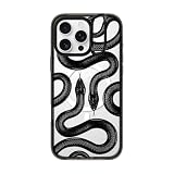 CASETiFY インパクト リングスタンド MagSafe対応 iPhone 16 Pro Maxケース [キックスタンド / 2mからの落下試験をクリア (MIL規格3倍相当) / ワイヤレス充電およびMagsafe対応] - Black Kingsnake - クリア ブラック