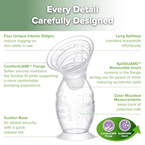 Image of haakaa Gen.2 Plus Manual Breast Pump, 5oz /150ml with Spill-Guard Insert Set