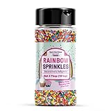 Unpretentious Rainbow Sprinkles Colorful Jimmies, Decorative & Fun Dessert Topping for Baking (2.88 Ounce)