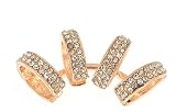 WIIPU Golden Rhinestone ear Cuff Punk Crystal Ear Clip Cuff Wrap No piercing-Clip On Earring(ER33)