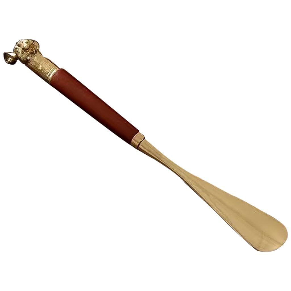 Chausse-pied tête de lapin en hêtre et laiton de 32cm