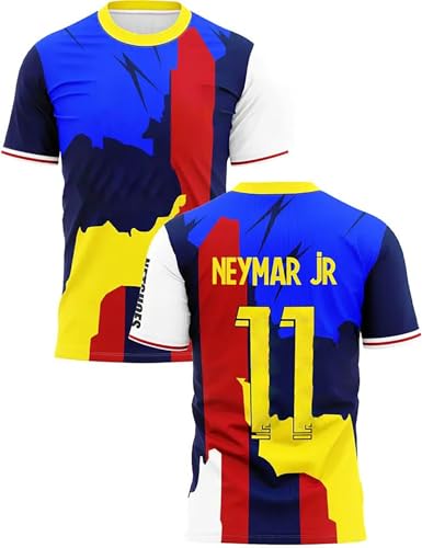 Image of Neymaar 10 Home Away Kit Football Jersey with Black 2024 /25(Kid's, Boy's& Men)