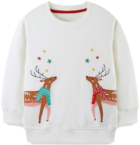 Pullover pour enfants de 1-12 ans orné de motifs mignons idéal pour un cadeau