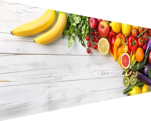 Pintar por Numeros Fruta DIY Niños Cuadros para Pintar por Numeros Verdura Painting by Numbers Manualidades Adultos Cuadros por Numeros Sin Marco Pigmento Acrílico con Pinceles Kit 100x200cm S-O