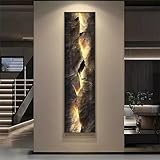 Abstrakte LED-Wandkunst mit gebrochenem Stein, strukturierte Wandlampe, Dekoration für Wohnzimmer oder Eingang, hängende Kunstwerk-Skulptur