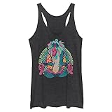 Disney Junior's Freaky Rafiki Tri-Blend Racerback Tank Top, Black Heather, Medium