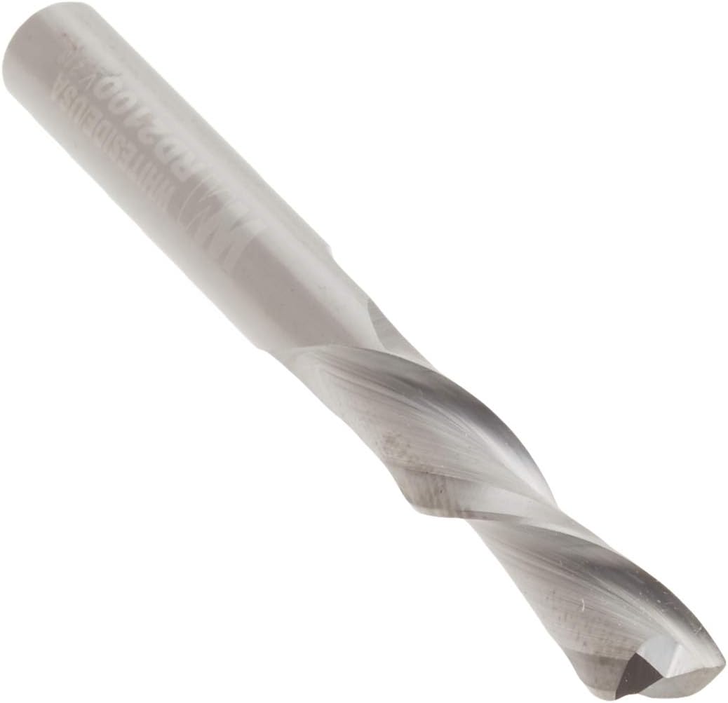 Whiteside Router Bits RD2100 Standard Spiral Bit with Down Cut Solid Carbide 1/4-Inch Cutting Diameter and 1-Inch Cutting Length - Down Spiral Router Bits - 