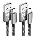 Yosou USB C Charger Cable 2M 2Pack USB A to USB C Type C Charger Fast Charging 3A Lead Braided for Samsung Galaxy S22 S21 S20,Pixel 8 7 6,PS5,Switch