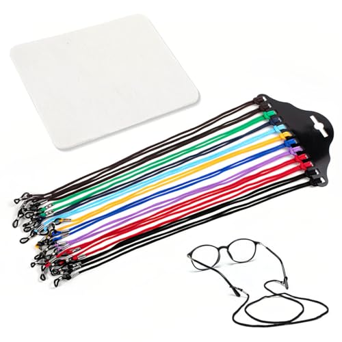 CATOR Cordon Gafas, 12 Piezas Cordon Gafas Hombre, cordon gafas hombre, Cuerda Gafas de Sol, Sujeta Gafas, Cadena Gafas Mujer, Cadenas de Gafas Ajustable para Hombre, Mujer y Niño
